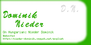 dominik nieder business card